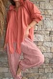 Larc Poet Blouse Indian Red